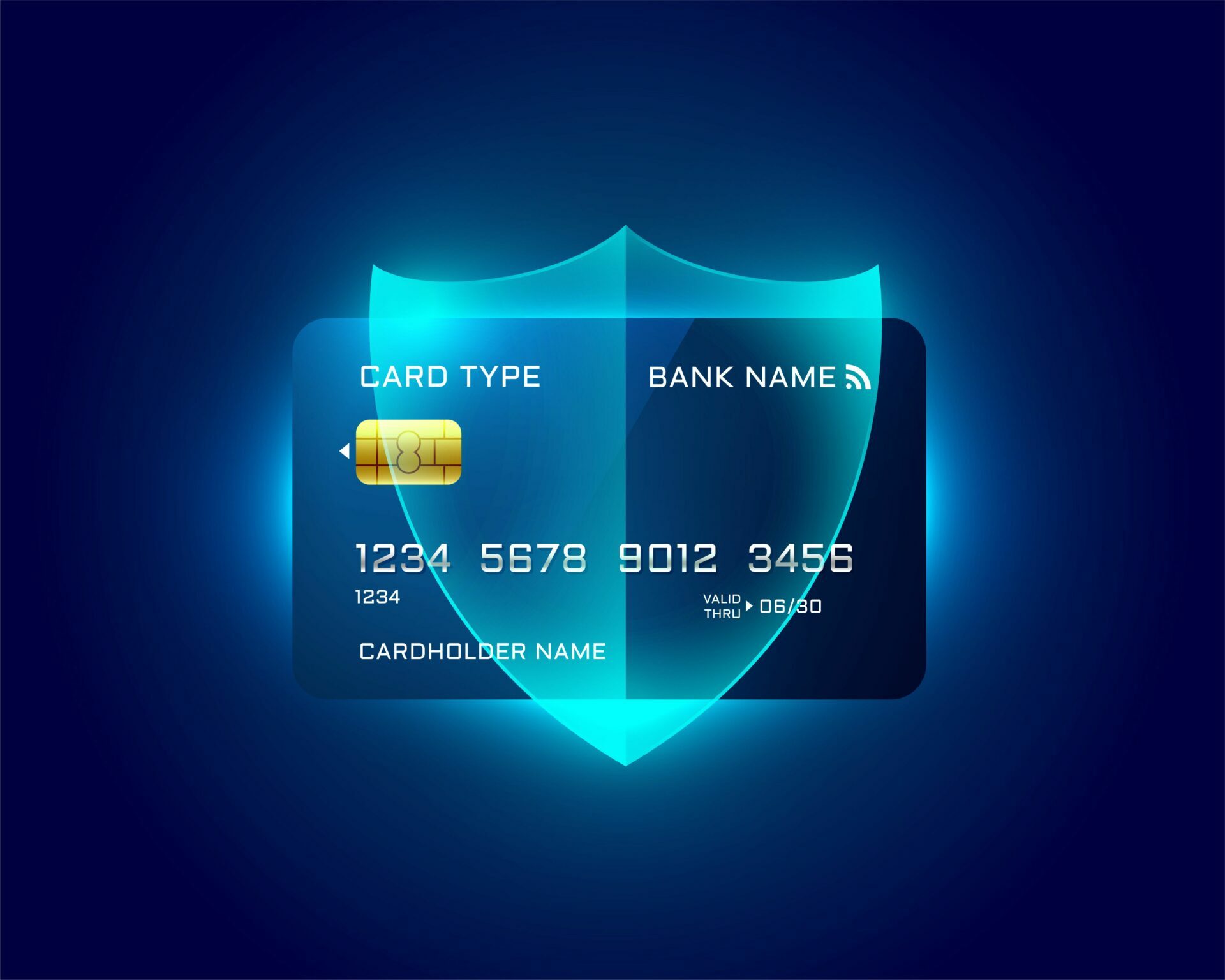 credit card security concept background