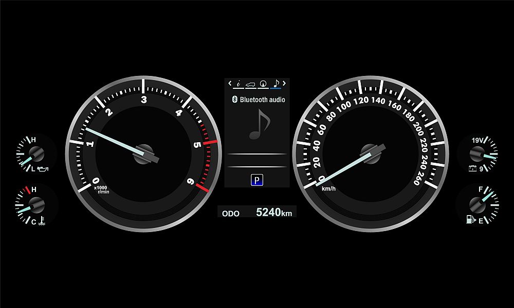 realistic car dashboard.